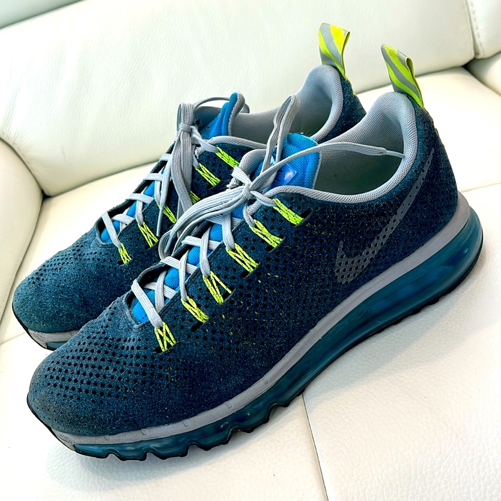 Nike Air Max Motion Blue/Volt/Grey Men’s Sz 11.5 EUC 631767-401